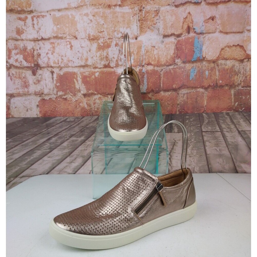 Hotter Cushion + Daisy Metallic Gold Leather Sneakers Size 9